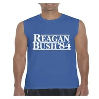 Muška grafička majica bez rukava - Reagan Bush 84