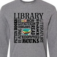 Knjige inktastične biblioteke Čitanje bibliotekarskih poklona dugih rukava majica