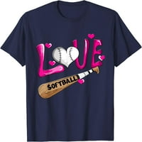 Love Softball Girl Softball Bat Ženska majica igrača