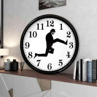 Eychin Creative Wall Clock Walking Timesmentsmen Actosch Stakleni zid Round Clock Tišina isključivo