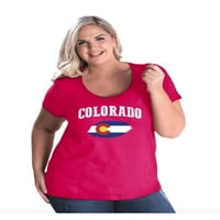 Ženska majica plus veličine - Colorado zastava