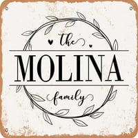 Metalni znak - porodica Molina - Vintage Rusty izgled