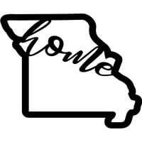 Missouri Home State Silhouette Puni čelik Domaći dekor Dekorativni znak Metal Art Zidni znak