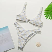 Daqian Womens kupaći kostim pokrovite ljetne žene Seksi kupaći kostimi za ispis kruga Split kupaći kostim