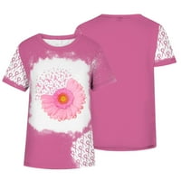 Trendvibe Rak za preživjele za žene za žene Suncokretorni mamiji majice Fight Withey majice nadam se