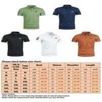 TENMI MENS T majice Polo majice kratki rukav Ljetni vrhovi Ležerne prilike pulover plaža Tee Green XL