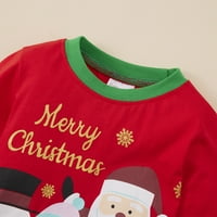 1-8T Little Girls Boys dugi rukav Božićni pidžami setovi Pamuk PJS Dječja odjeća za odmor za Toddler