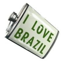 Flask I Love Brazil Soccer Field Grass