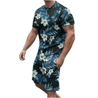 Muška havajska podudarna set ljeto plaža Ležerne prilike za odmor na plaži Shorts Outfits Blue Size