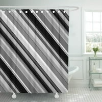Ravni geometrijski sivi uzorak za prezentacije Crno bijele boje za zavjese za tuširanje