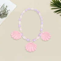Pink Seashell ogrlica ružičasta školjkaša naušnice morska princeza nakit set ružičaste ogrlice narukvica