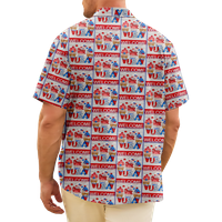 4. jula muška havajska majica USA Nacionalna zastava Košulja Grafički košulja 3D Ispis Dnevni kratki