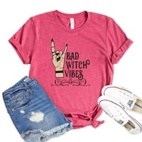 Bad Witch Vibes Majica Ženska Halloween Tee Sanderson sestra košulje Hocus Pocus majica zastrašuju se