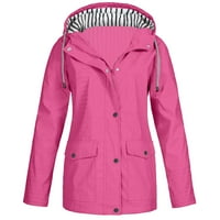 kaput za žene Žene Čvrsta kišna jakna na otvorenom plus veličina vodootporni kapuljač kaputa za ženske