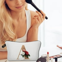 Hesoicy kozmetička torba 3D digitalni ispis slova Cvjetni uzorak ženska visina prstena višenamjenska