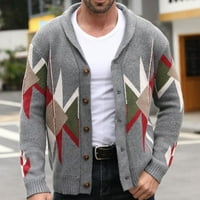 Umiaty Muška majica Ležerna jesen i zimska mješovita vuna pleteni vrat dugih rukava džemper