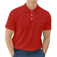Muška polo majica Muška proljetna ljetna modna labava rever patentni košulja s kratkim rukavima na vrhu