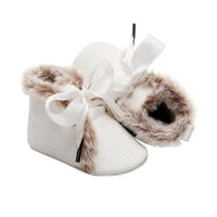 HUNPTA novorođenčad dječje djevojke meko plišane bowknot čizme za snijeg tople pamučne cipele prve šetače