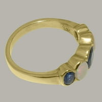 Britanci napravili od 10k žuto zlatni safir i opal prsten ženski prsten opseg - Veličine opcije - Veličina