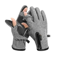 Jerdarske rukavice zimske na otvorenom Rukavice za jahanje Sportska solidna boja dodirni ekran penjanje