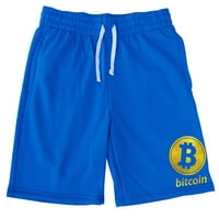 Muški zlatni bitcoin v ibiza plavi ručki kratke hlače 2x-velik