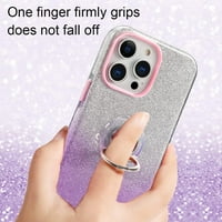 Kompatibilan sa iPhone Plus futrolom za žene Djevojke Luksuzno sjaj Sparkle Bling Potpuni zaštitni prsten