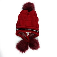 Heiheiup Winter drži vunene kape sa kosom kose kuglice za kosu toplo pletene modne šešire bejzbol kape