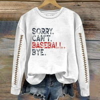 APEPAL ženske bejzbol t košulje dugih rukava casual tee okrugli vrat tanka majica bejzbol ispis bluza