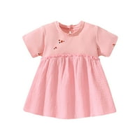 Pimfylm Teen Tops Girls 'kratki rukav logotip majica majica ružičasta 12- mjeseci
