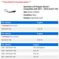 Uzvodno lijevi senzor kisika - kompatibilan sa - Ford F- 2015