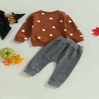 0-3Y novorođenčad Halloween Buvken tisak duge dugih rukava vrhovi pantalone set jesen pad