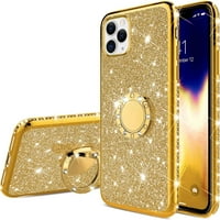 Pikadingnis Kompatibilan je s iPhone Pro Case, Bling Glitter Sparkle Crystal Diamond Rhinestone Bumper