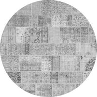 Ahgly Company u zatvorenom okruglom patchwork sivom prijelaznim prostirkama, 5 'krug