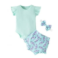Bullpiano novorođenče od novorođenčadi za djecu za djecu Romper Hotcres postavio je cvjetne ljetne odjeće