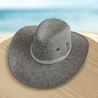 Jiaroswwei Prozračiva kauboji šešir za sunčanje široki podrumci na vanjskim potrepštinama