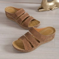 Sandale za plažu za žene Ženske cipele Klinovi solidne boje Moda Flip Flop Ortopedske ležerne luke Podrška