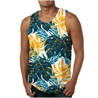 CLLIOS tenkovi za muškarce, novi modni ležerni muški ljetni cvjetni havajski Camisole print sportskim