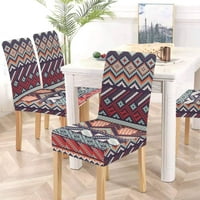 Tribalni obrasci afričke umjetnosti Stretch stolica pokrivaju zaštitni sjedalo klizač za blagovaonicu