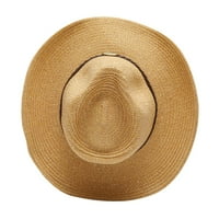 Odrasli Ležerni solid Summer Western Modni kaubojski šešir za sunčanje Široka BRIM Travel Sun Cap Kožne