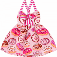 Rush Baby Girls Ljetna suknja Sladoled Print remen bez rukava bez rukava ---- Donut S189