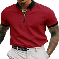 Capreze Men Polo košulja kratkih rukava T majica rever vrat Ljetni vrhovi Atletska majica Zip up bluza