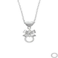 Delight nakit Silvertone Filipljanima 4: Vječni prsten srebrni ton luk ogrlica za srce