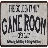 Zlatna porodična igra Soba seoski metalni znak 108240042531
