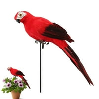 Simulacijske ukrase papagaja izrađene su od visokokvalitetnih pjena i umjetnih perja za ukrase vrtnog
