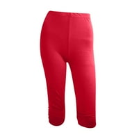 Oalirro Work Loggings obrezane hlače Yogalicious gamaše crveno
