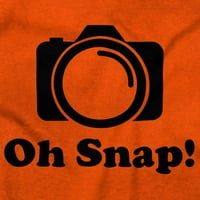OH Snap Camera Snapshot Slatki hobi Crewneck T košulje Dječak Girl Teen Brisco Brends M