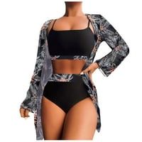 Kombilizota visokog struka za žene Tummy Control High Sheik Bikini Set Pokrijte push up kupaći kupaći