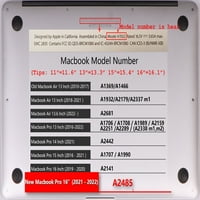 Kaishek plastični čvrsti zaštitni poklopac kućišta kompatibilan sa - rel. MacBook Pro 16 Model dodirne id: m2 MINT zelena A 16