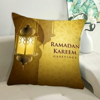 Zruodwans ramadan jastuk pokriva lampioni otisnuti mjesec i cvijeće kvadratni jastučnici modernih ukrasnih