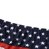 Inevenn American zastave bez kautalnog zastava casual bez rukava 4. jula Patriotska cijev vrh
